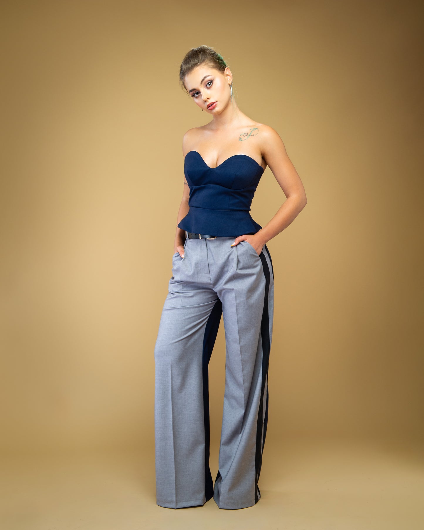 Pantalon office Duality in doua culori