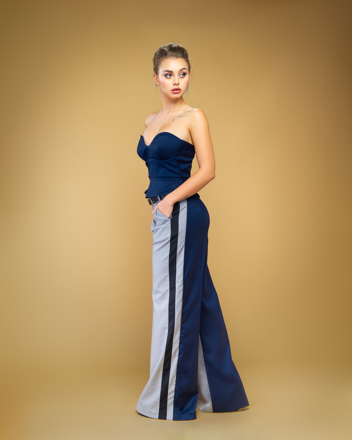 Pantalon office Duality in doua culori
