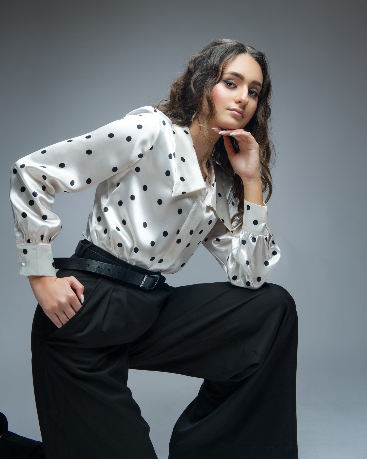 Camasa satinata Dots Play