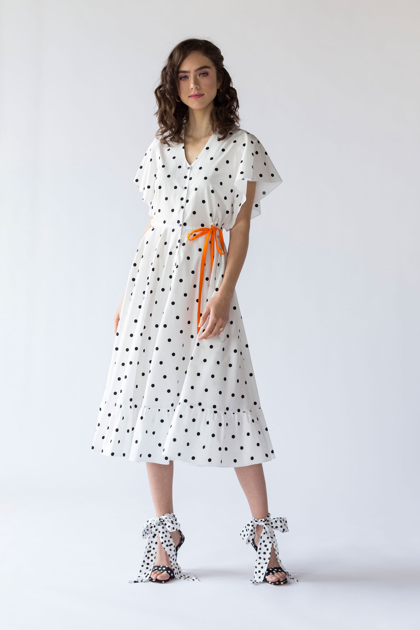 Rochie Untie Me Black Dots