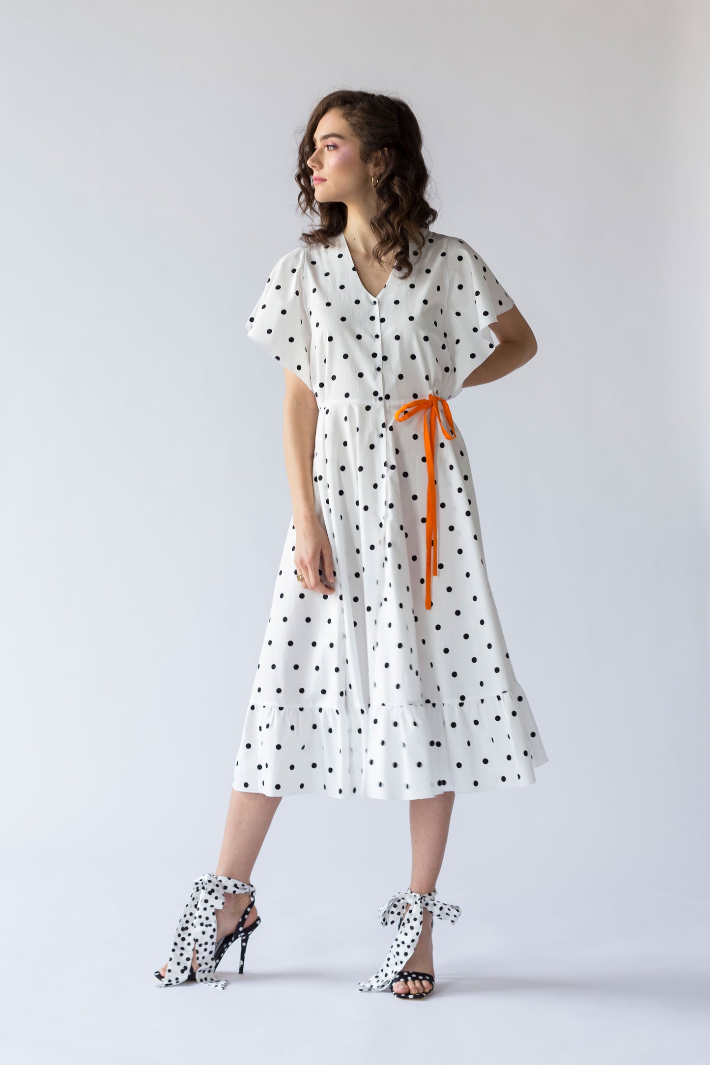 Rochie Untie Me Black Dots