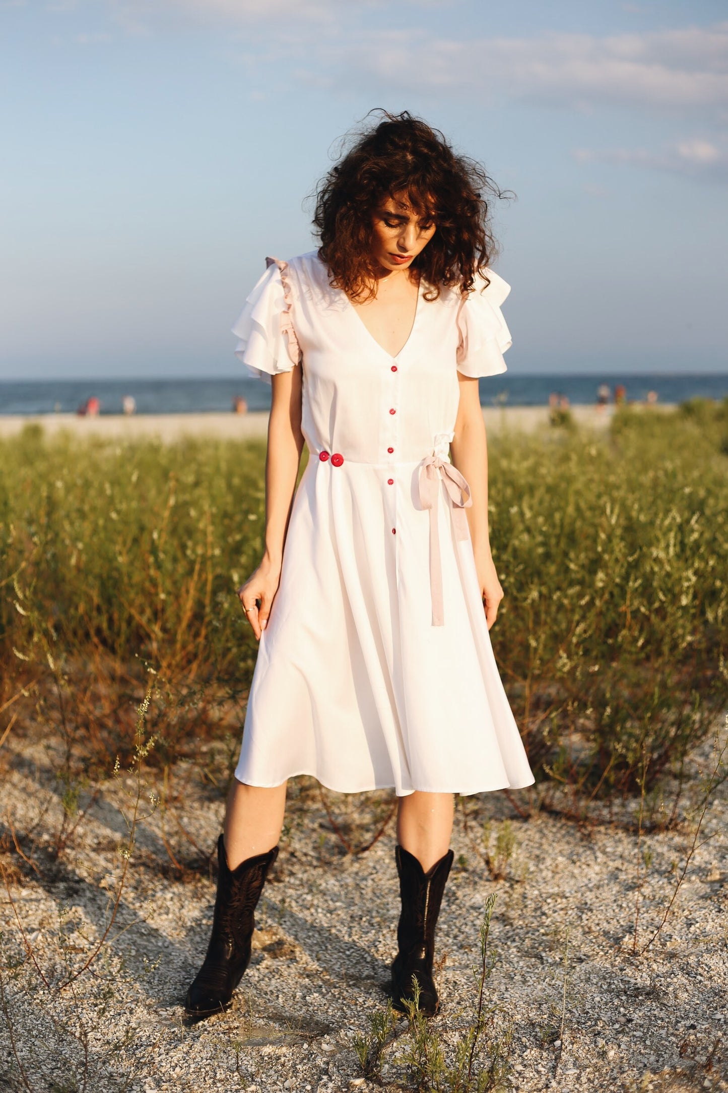 Rochie Untie Me alba